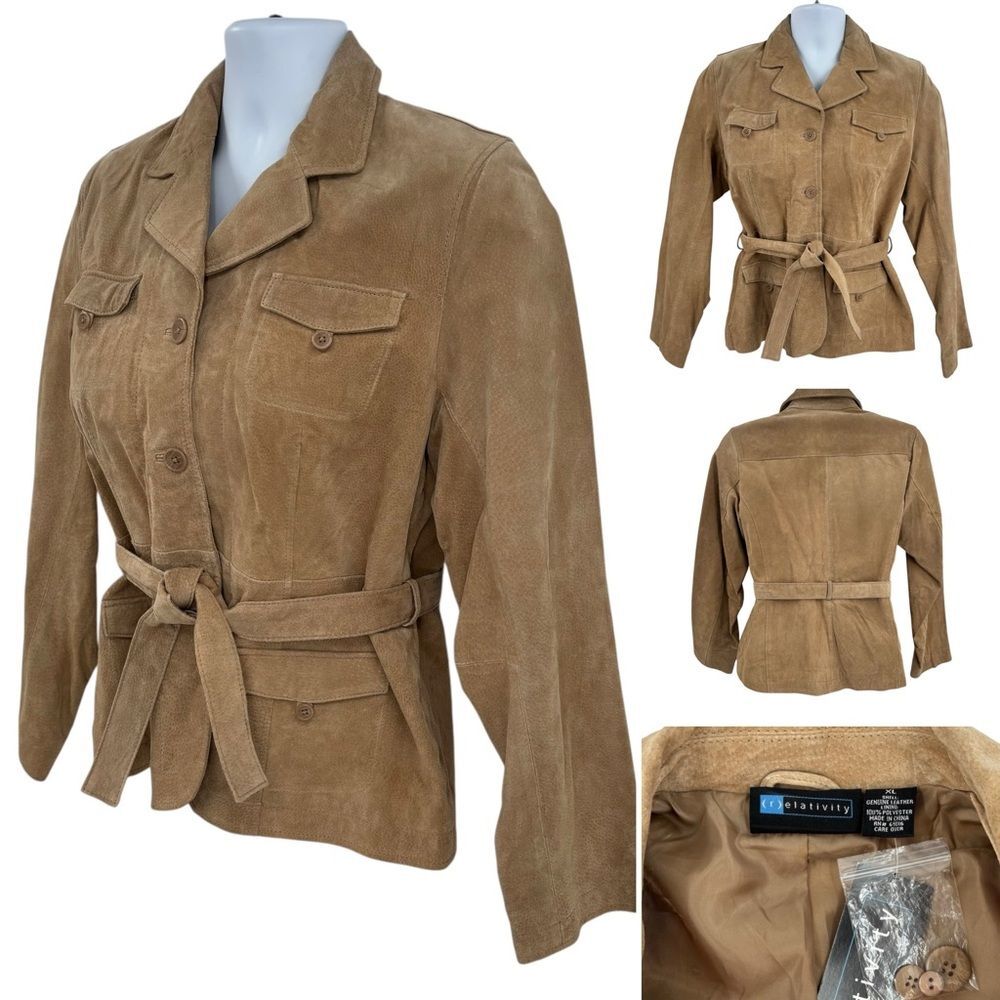 Relativity Genuine Leather Suede Jacket Sz. XL NWT